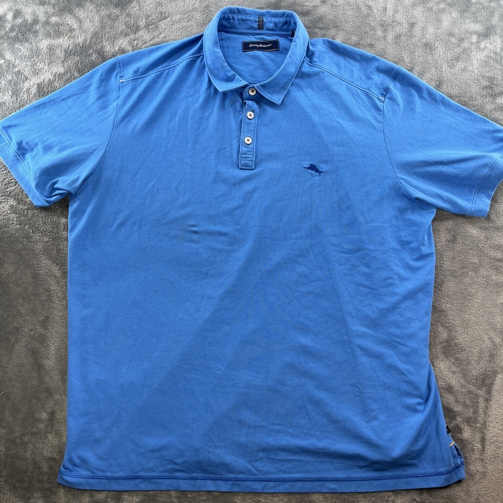 Tommy Bahama IslandZone Tropicool Spectator Polo Shirt Blue Men's XXL‎ T215231